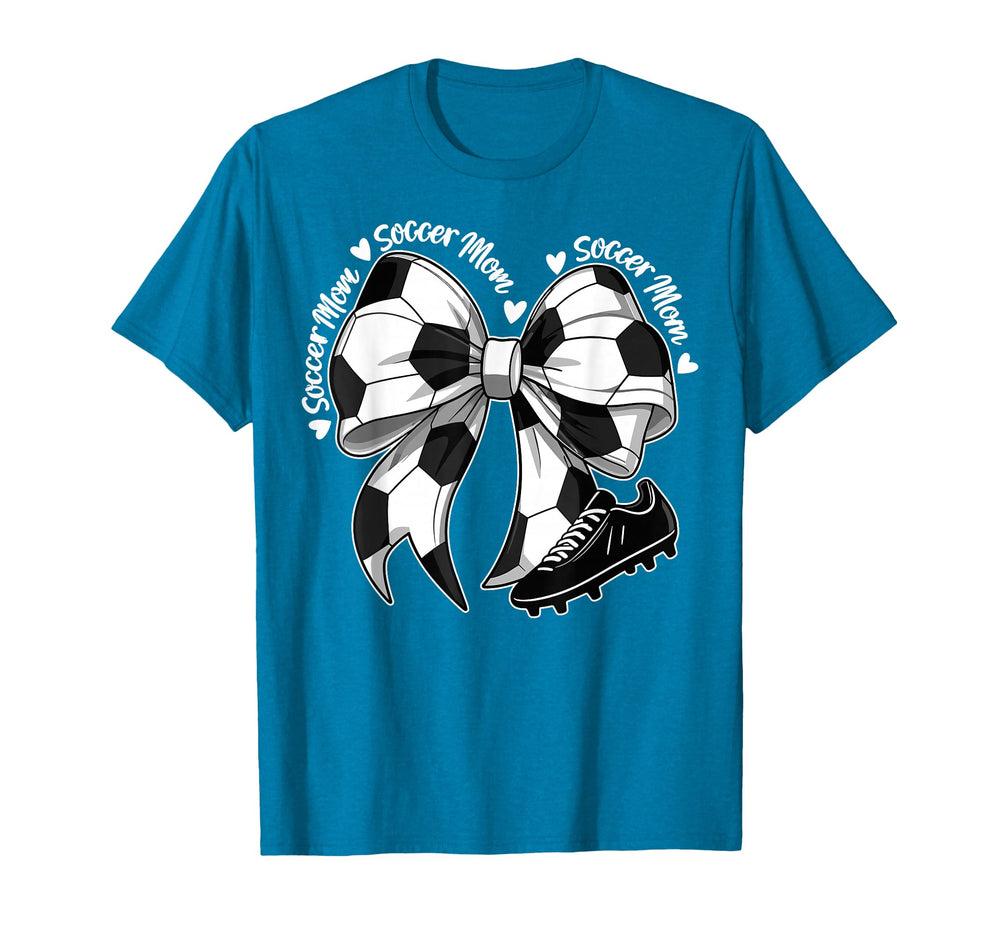 Soccer Mom Mothers Day Coquette Bows T-Shirt - Streetwear Style Unisex