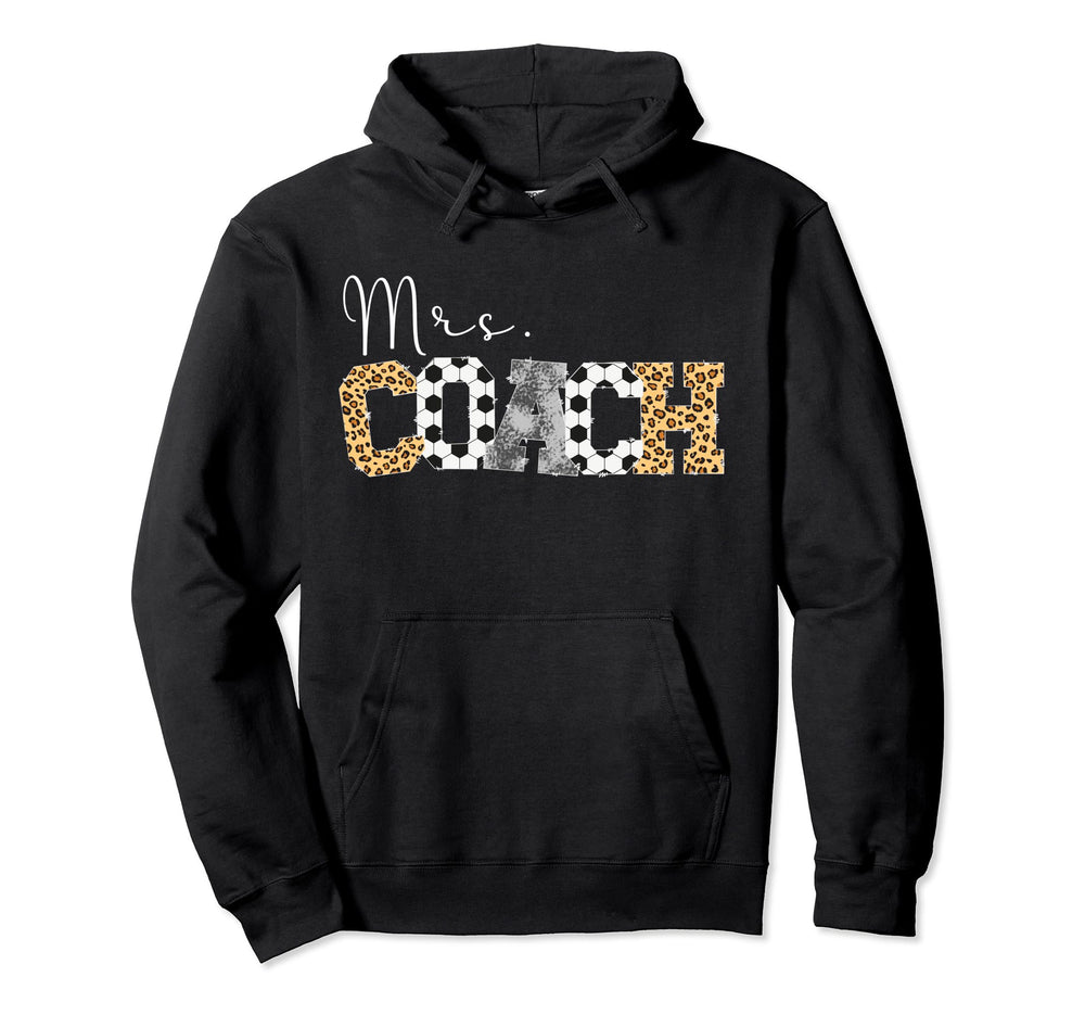 Mrs Coach Leopard Soccer Coach Hoodie - Casual Everyday Wear for Adults