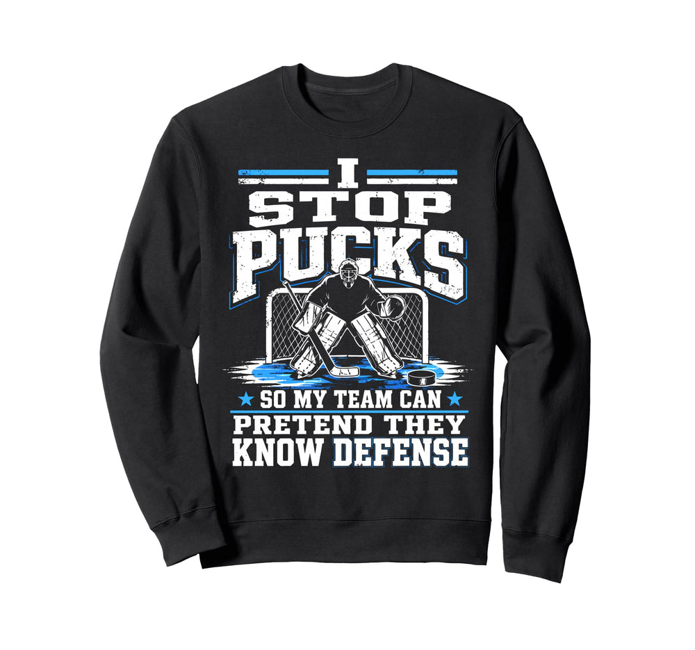 Ice Hockey Goalkeeper Defense Goalie Sweatshirt - Unique Graphic Men Women
