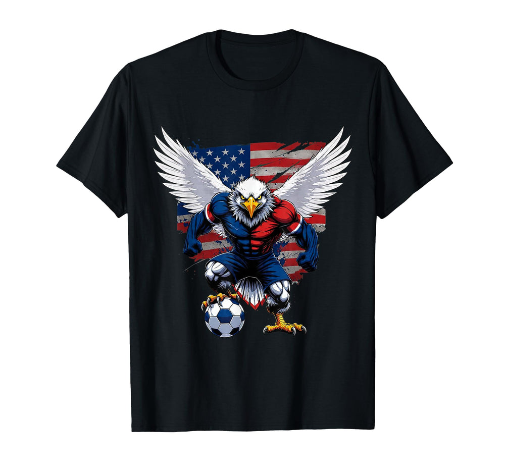 American Soccer Eagle Animal Art Fan T-Shirt - Fun Novelty Design Unisex