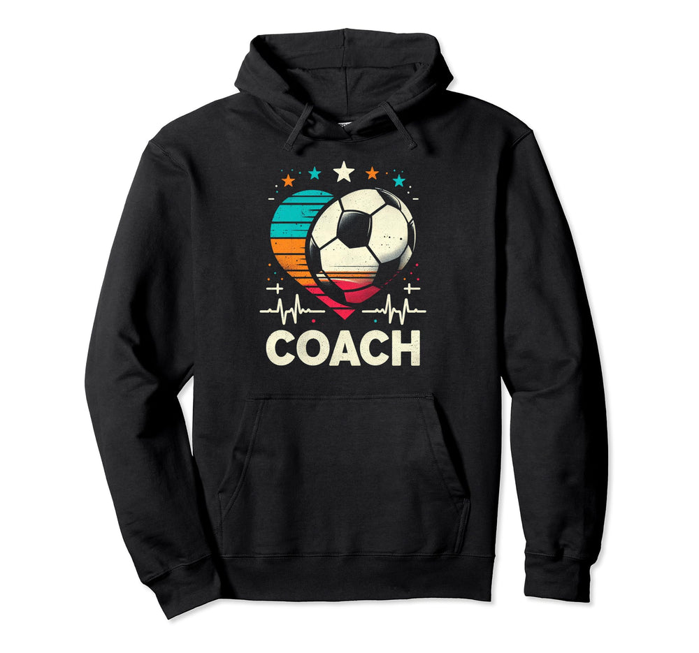 Soccer Coach Training Heart Beat Hoodie - Aesthetic Graphic Men Women