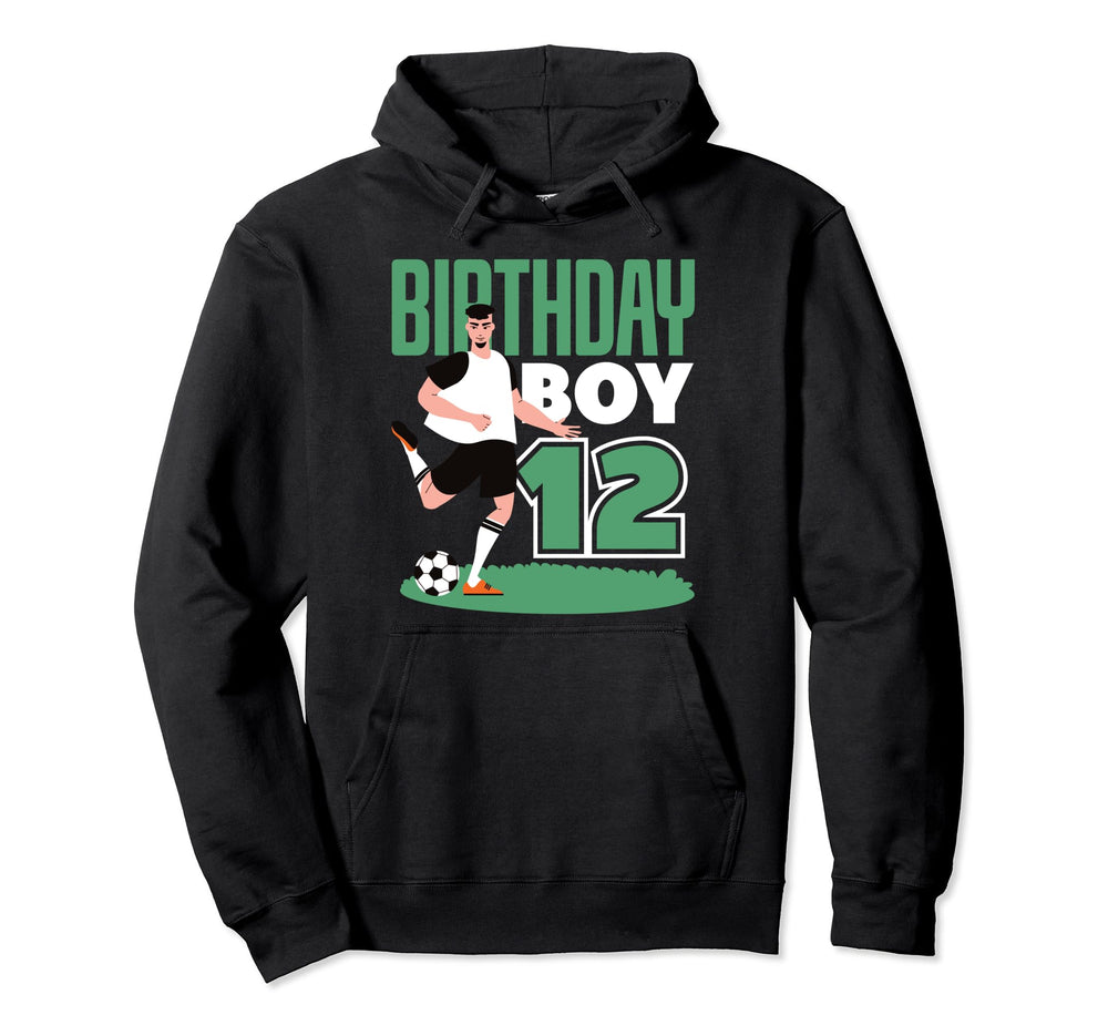 12Th Birthday 12 Years Soccer Hoodie - Fun Novelty Design Men Women