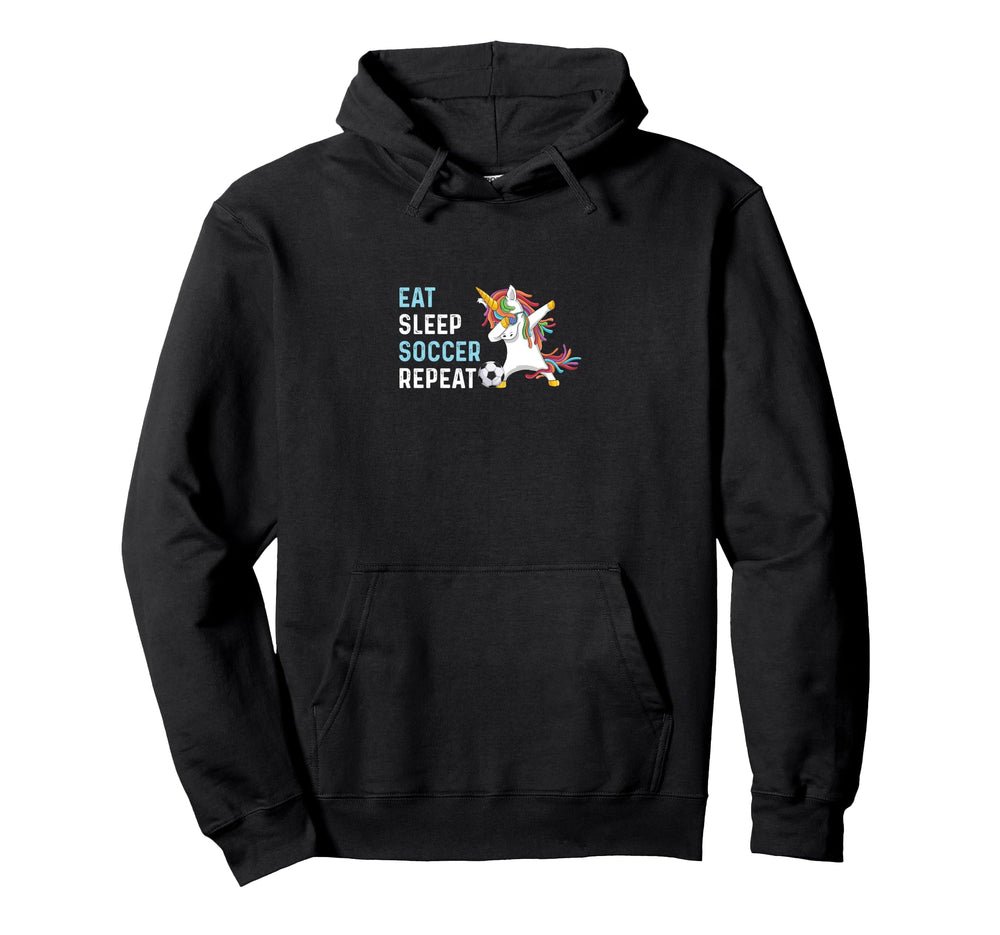 Funny Eat Sleep Soccer Repeat Hoodie - Aesthetic Graphic Unisex