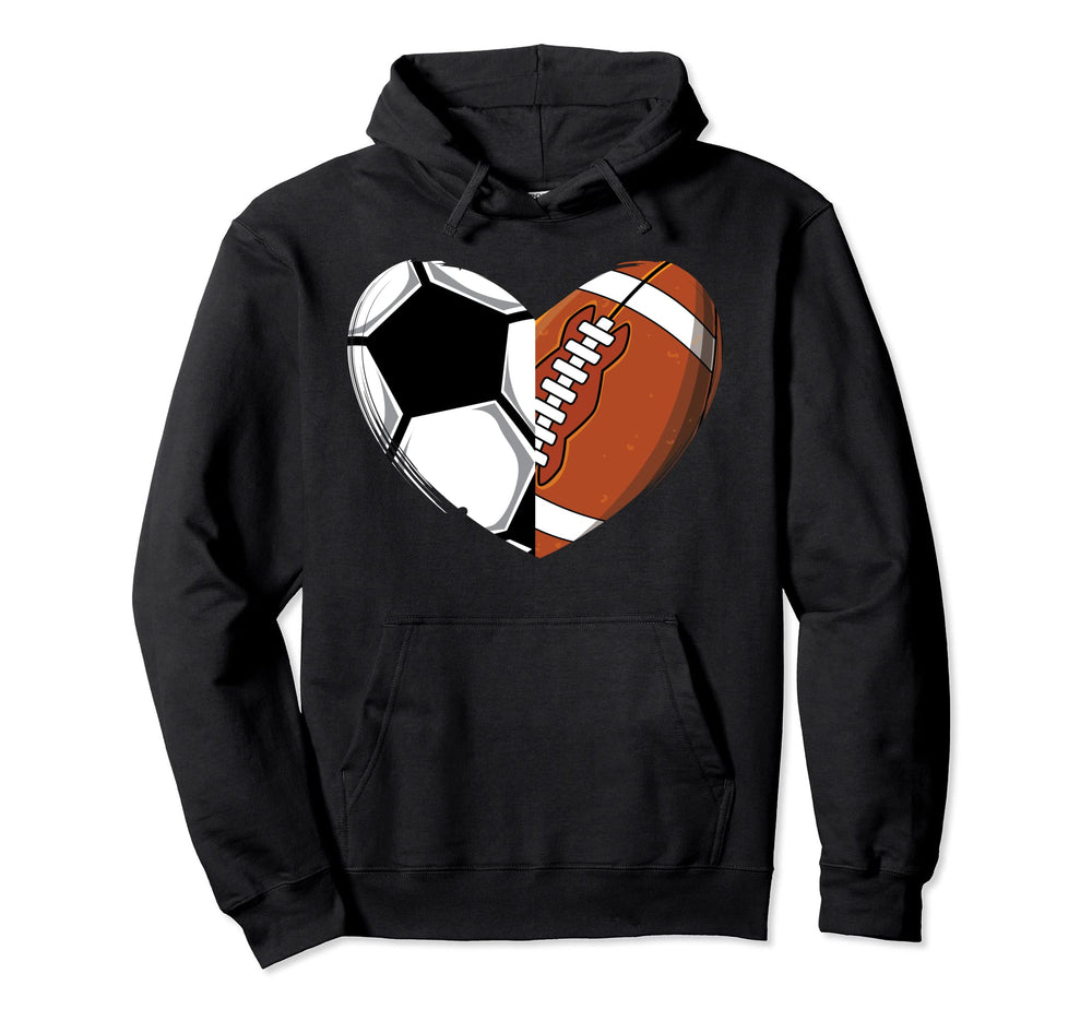 Soccer Heart Football Heart Coach Team Hoodie - Minimalist Print Men Women