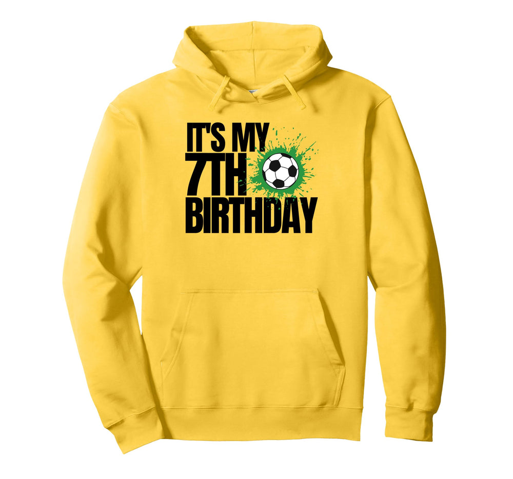 Its My 7Th Birthday Soccer Player 7Th Hoodie - Graphic Print for Adults