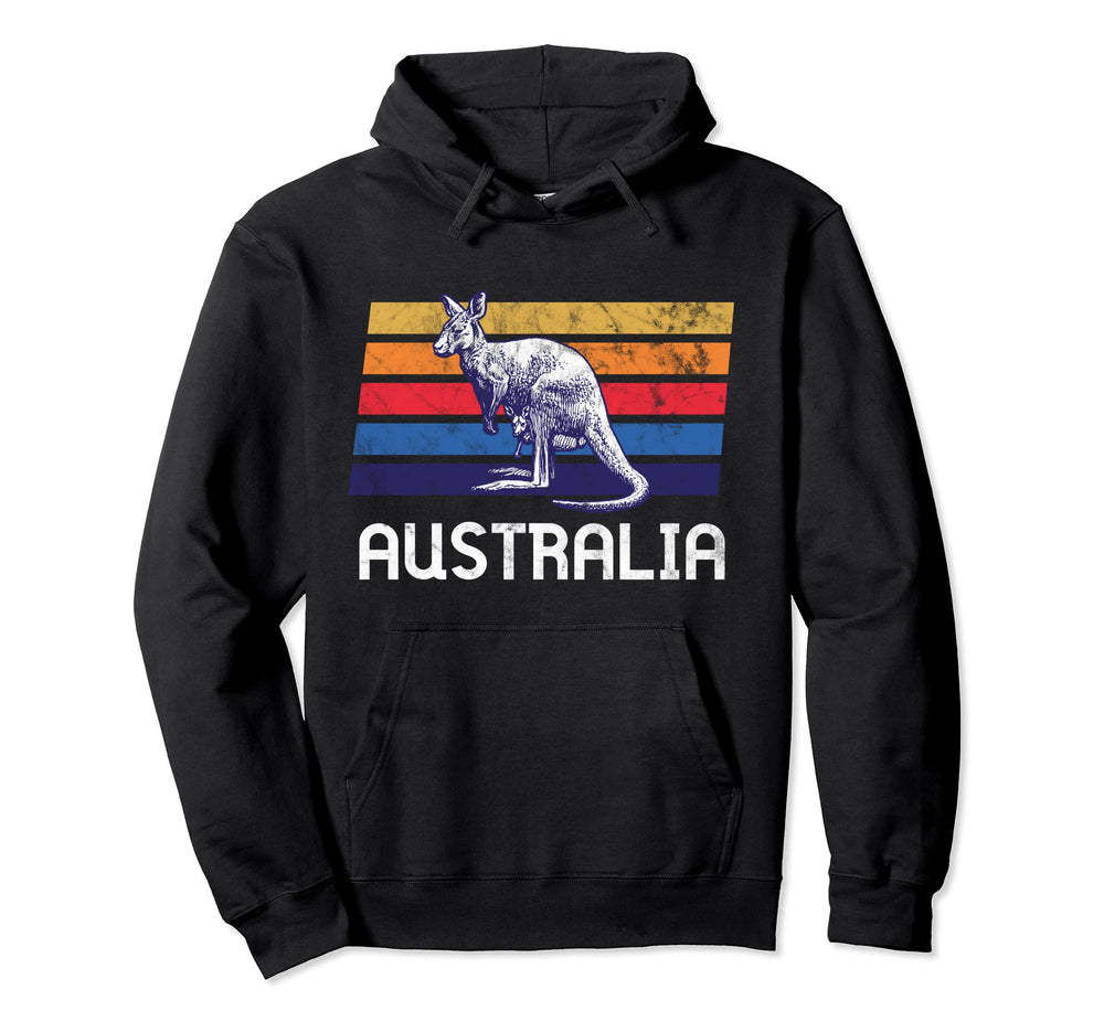Australia Flag Kangaroo Soccer Marsupial Hoodie - Graphic Print Unisex