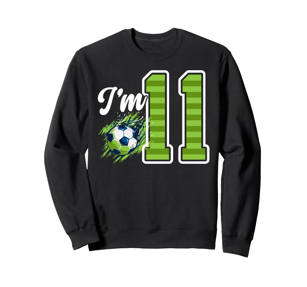 11Th Soccer Birthday Party Eleven Sweatshirt - Novelty Apparel for Adults