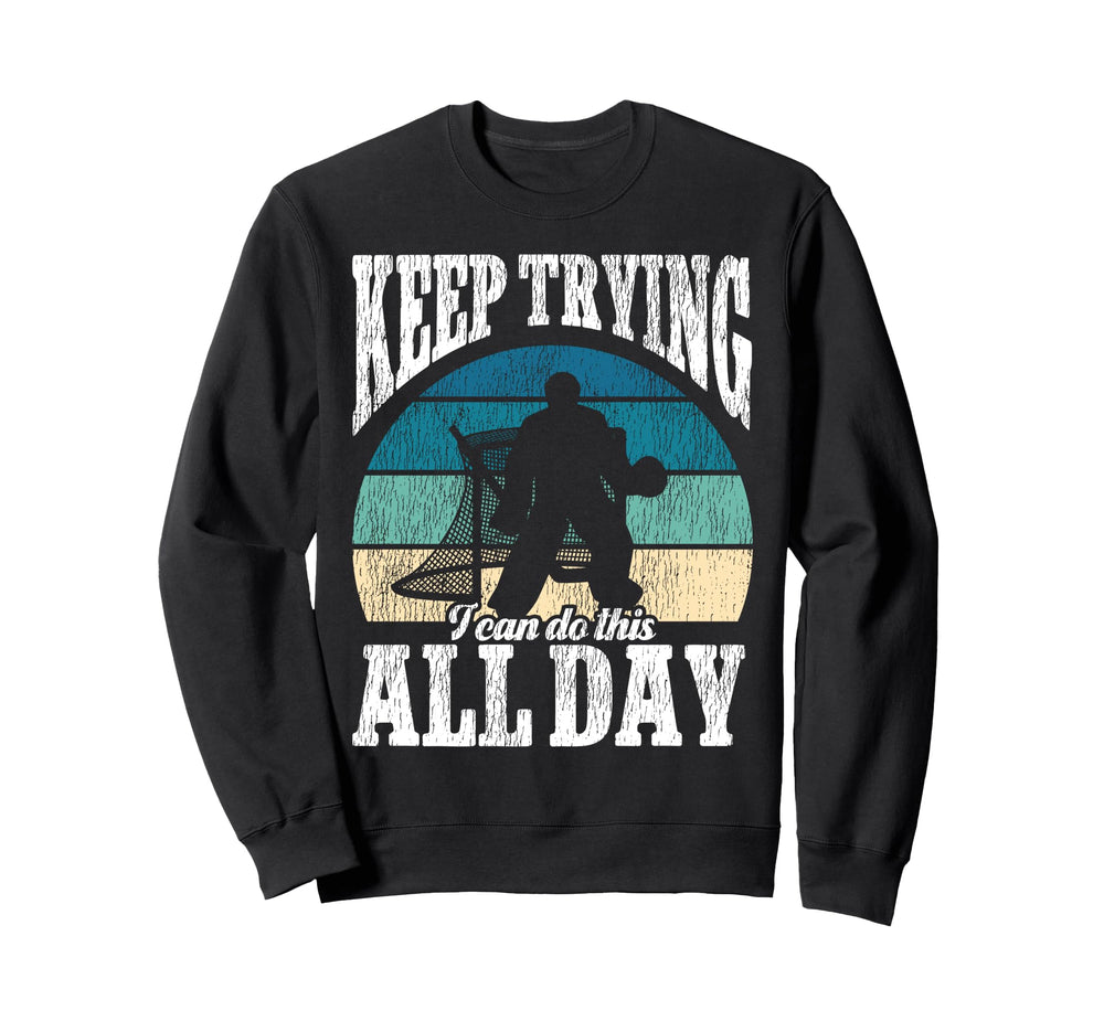 Ice Hockey Goalie Goalkeeper Keep Sweatshirt - Custom Art Print for Adults