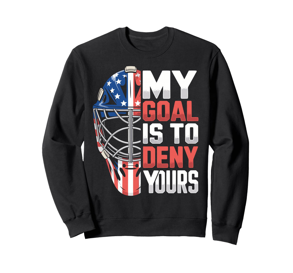 Ice Hockey Goalkeeper Mask Goalie Sweatshirt - Minimalist Print Unisex