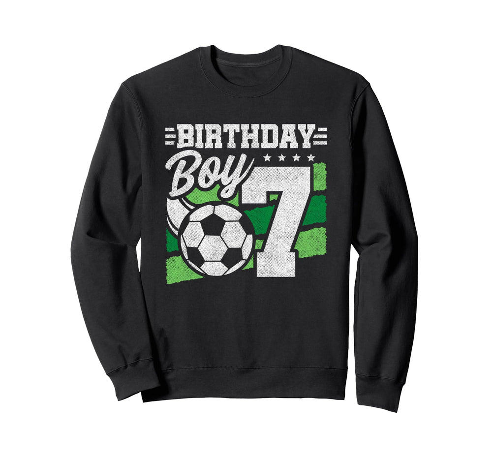 7 Year Old Soccer Birthday 7Th Birthday Sweatshirt - Graphic Print Unisex