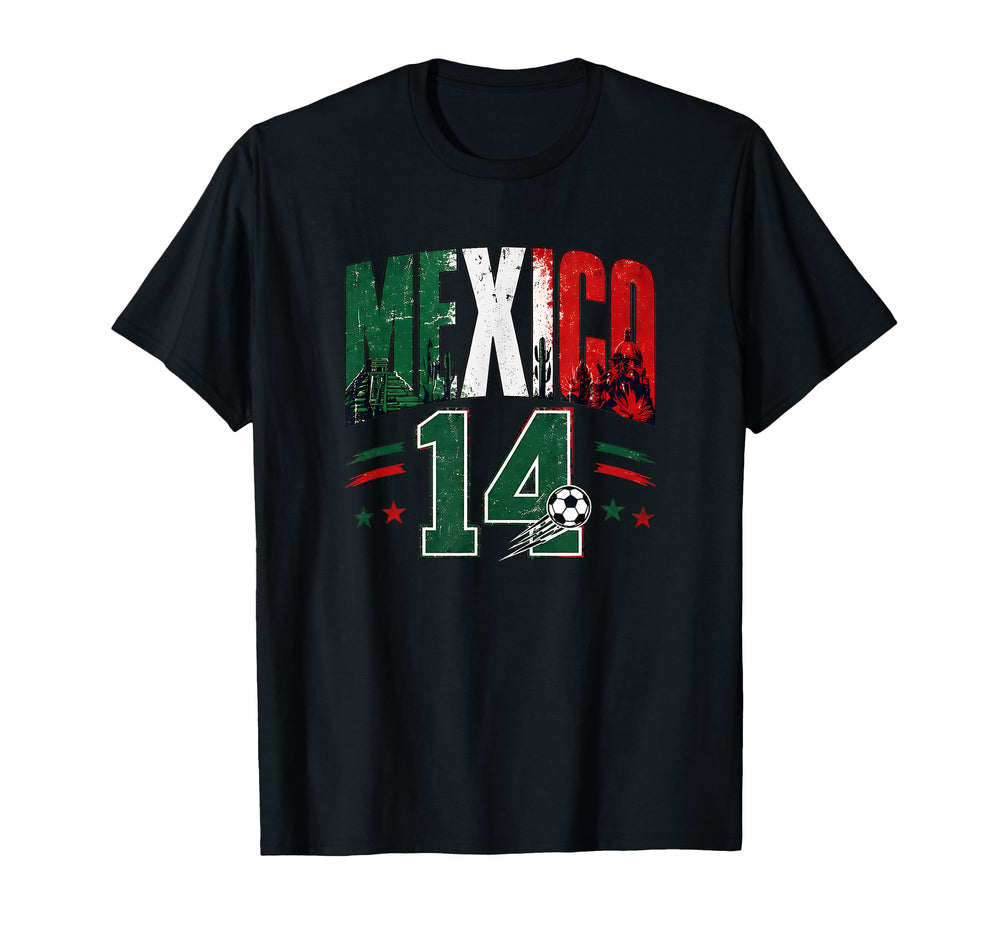 Mexico Football 14 Soccer Lovers Match T-Shirt - Minimalist Print Unisex