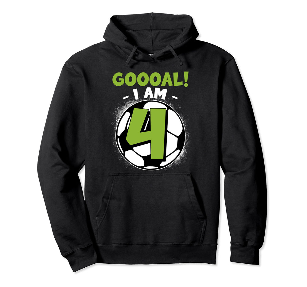 4 Year Old Birthday Soccer Themed 4Thb Hoodie - Novelty Apparel Men Women