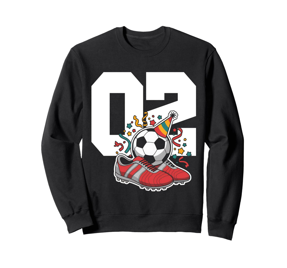 2 Soccer Birthday Gift Soccer Fan Sweatshirt - Aesthetic Graphic Unisex
