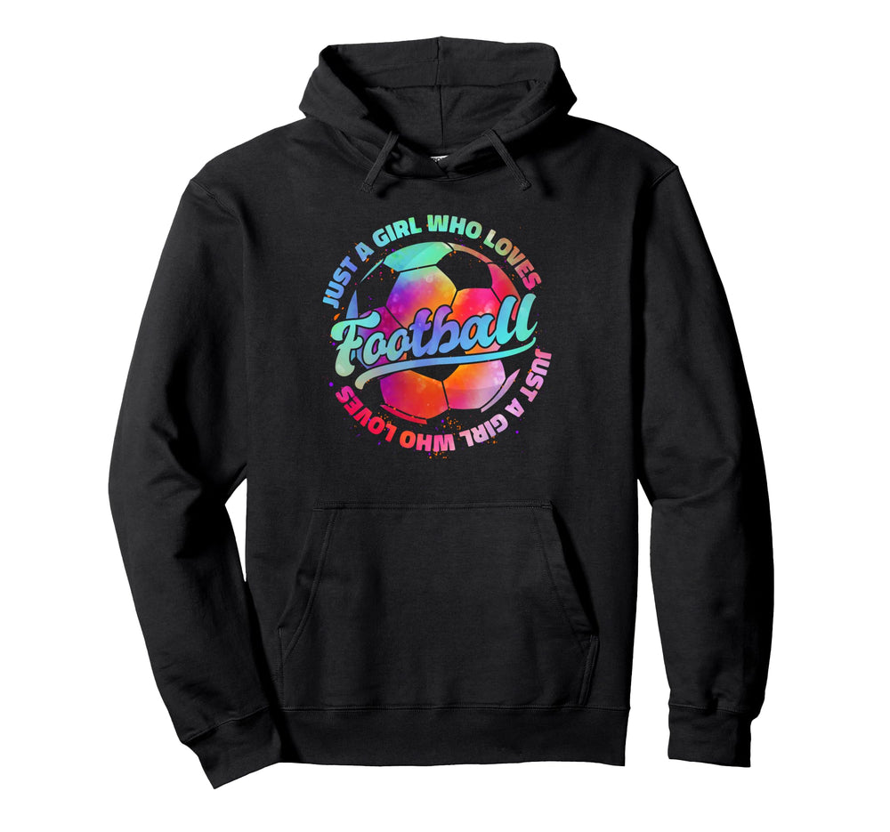 Just Who Loves Football Player Hoodie - Casual Everyday Wear for Adults