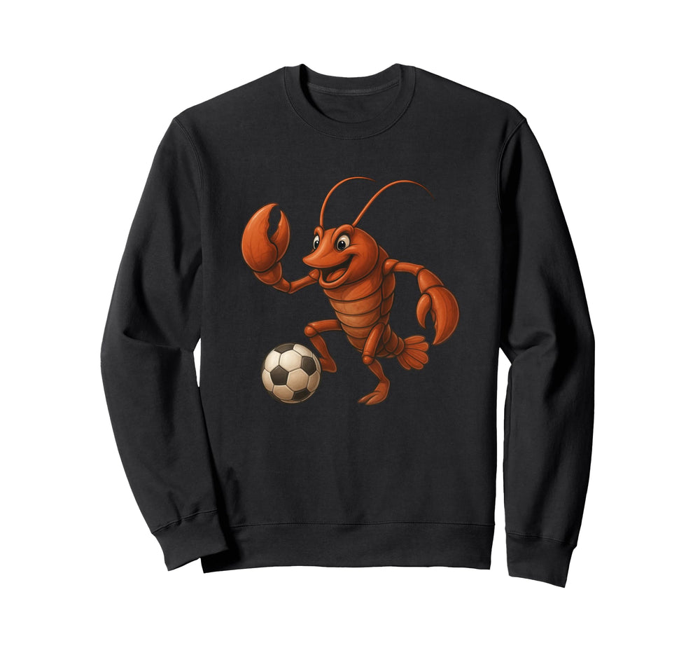 Lobster Soccer Player Fun Football Sweatshirt - Trendy Graphic for Adults