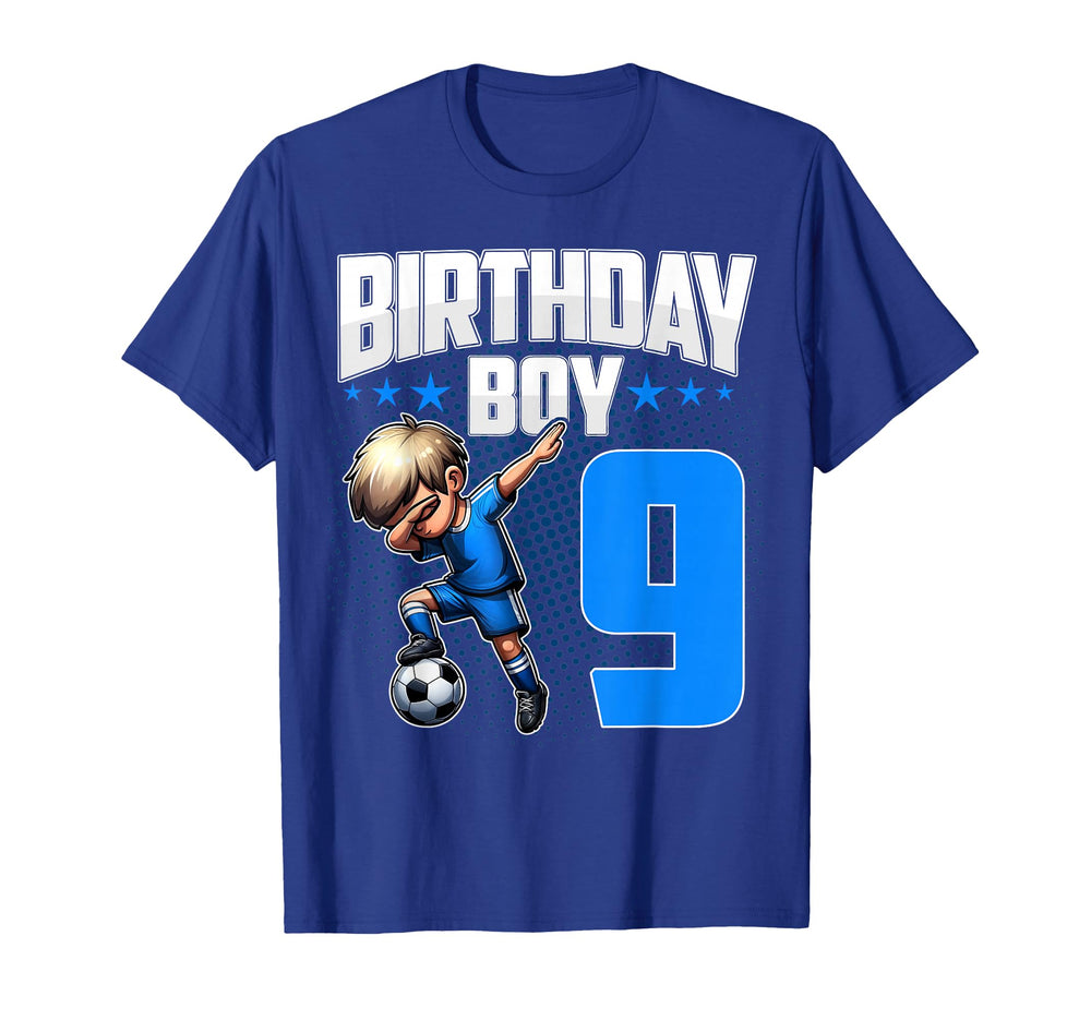 9Th Birthday Soccer Dabbing 9 T-Shirt - Fun Novelty Design for Adults