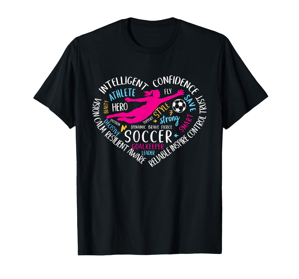 Soccer Goalkeeper Heart Love Goalie Teens T-Shirt - Custom Art Print Unisex