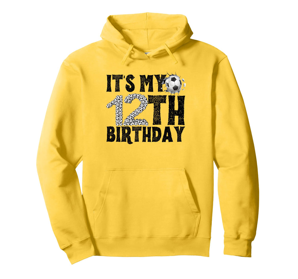 Its My 12Th Birthday Soccer Player 12Th Hoodie - Minimalist Print Unisex