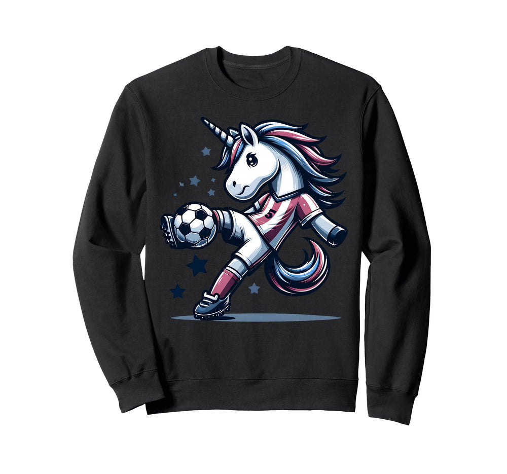 Footballer Unicorn Fans Soccer Team Sweatshirt - Custom Art Print Unisex