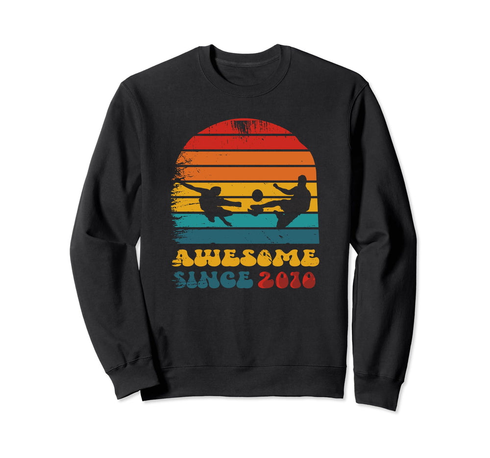 Awesome Since 2010 Soccer Player Sweatshirt - Trendy Graphic Unisex