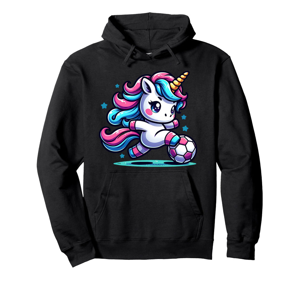 Footballer Unicorn Fans Soccer Team Hoodie - Unique Graphic for Adults