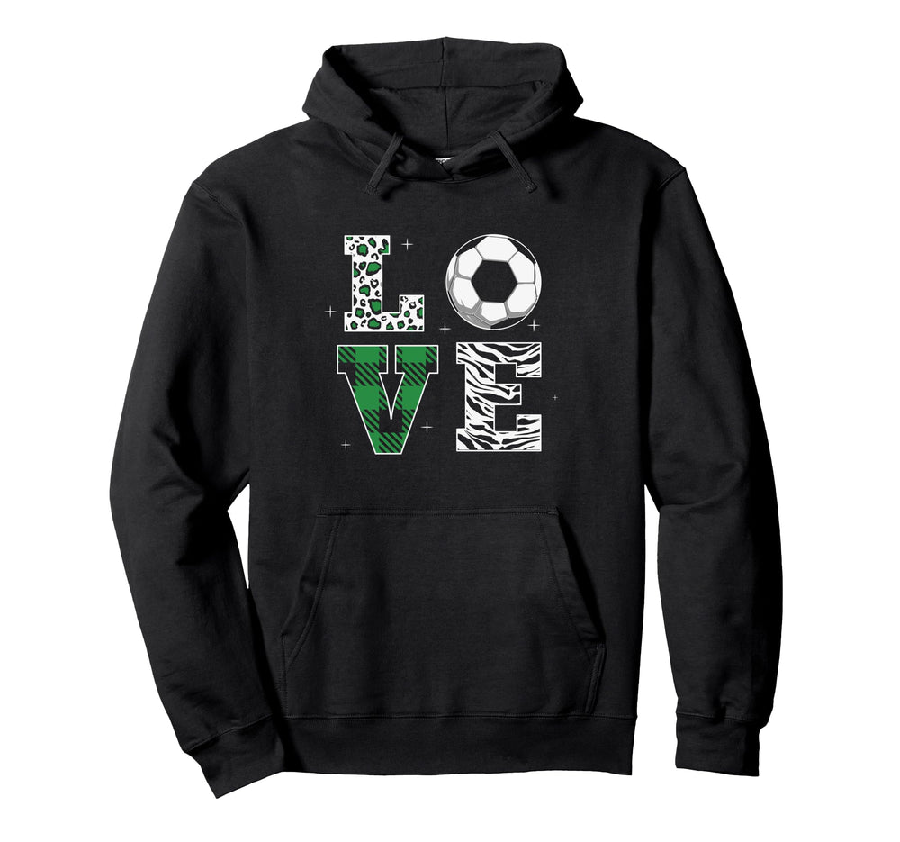 Love Soccer Sports Player Team Game Goal Hoodie - Trendy Graphic for Adults
