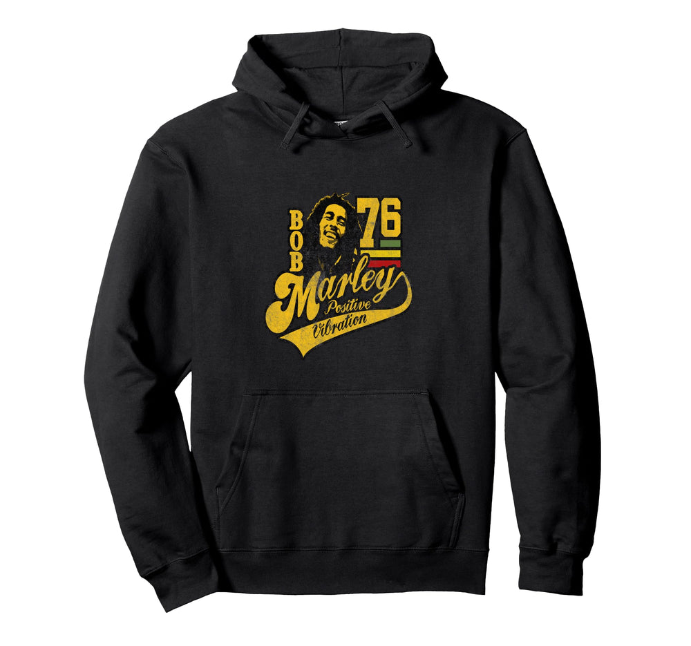 Bob Marley Positive Vibrations Soccer Hoodie - Streetwear Style for Adults