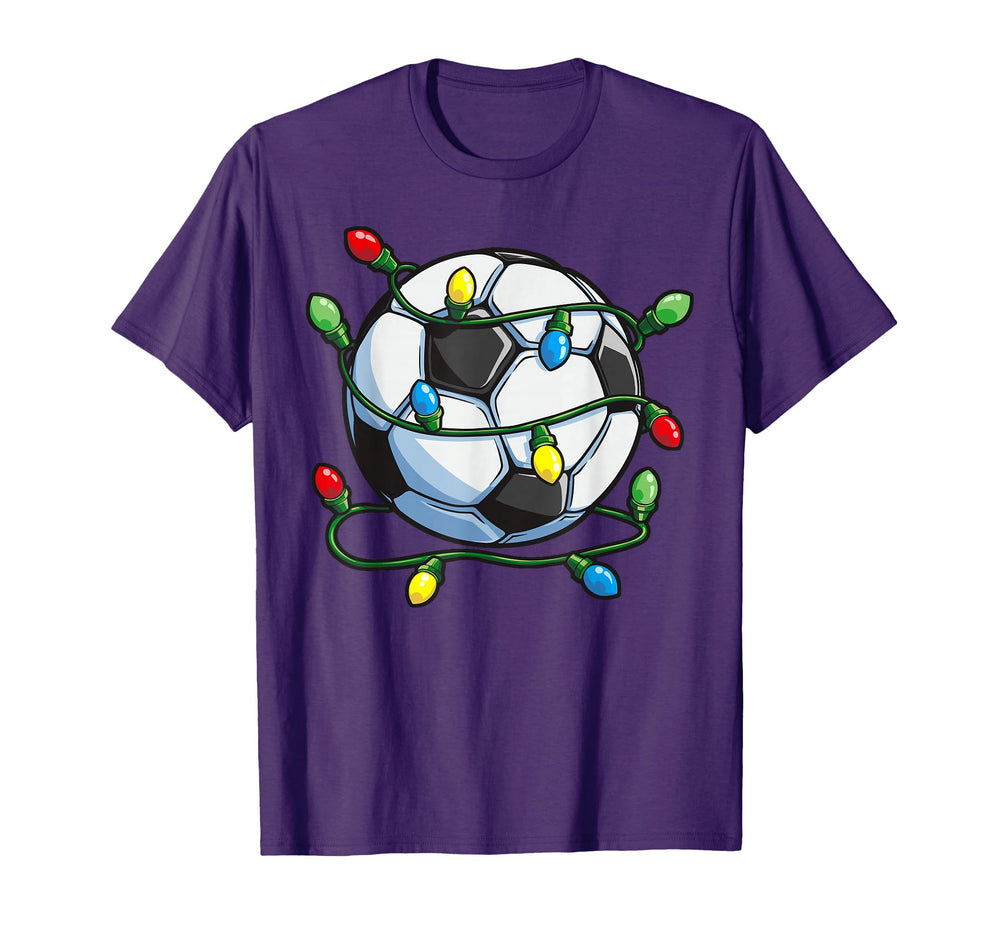 Soccer Ball Lights Funny Sport T-Shirt - Novelty Apparel for Adults