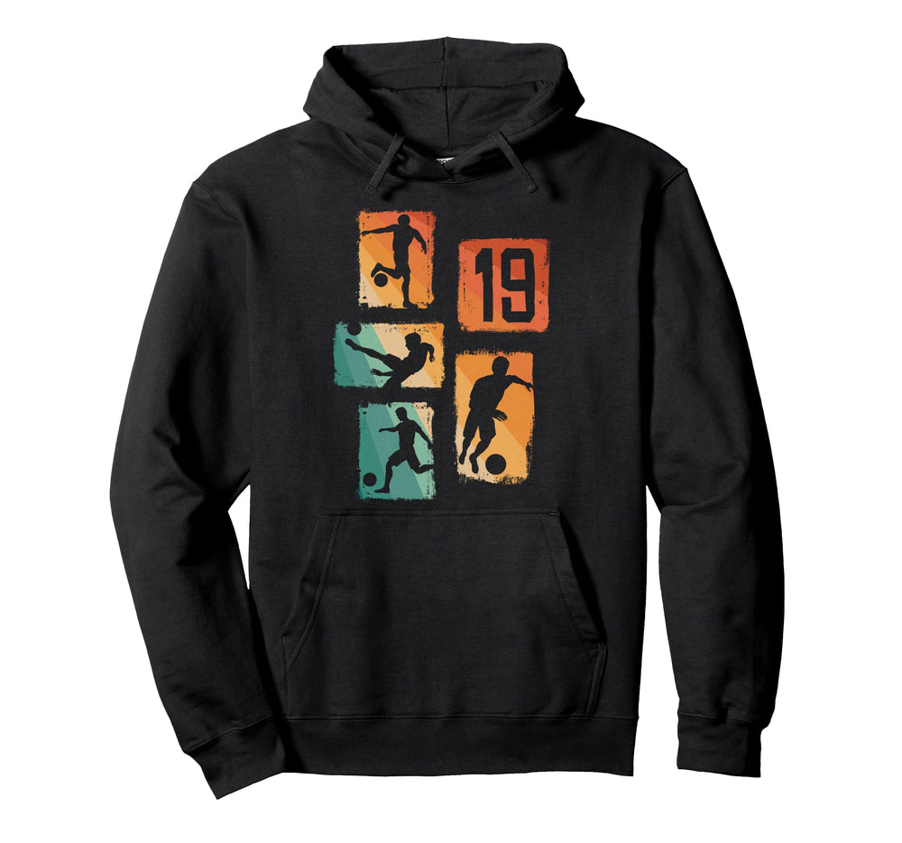 19Th Birthday Soccer Player Football Hoodie - Novelty Apparel for Adults