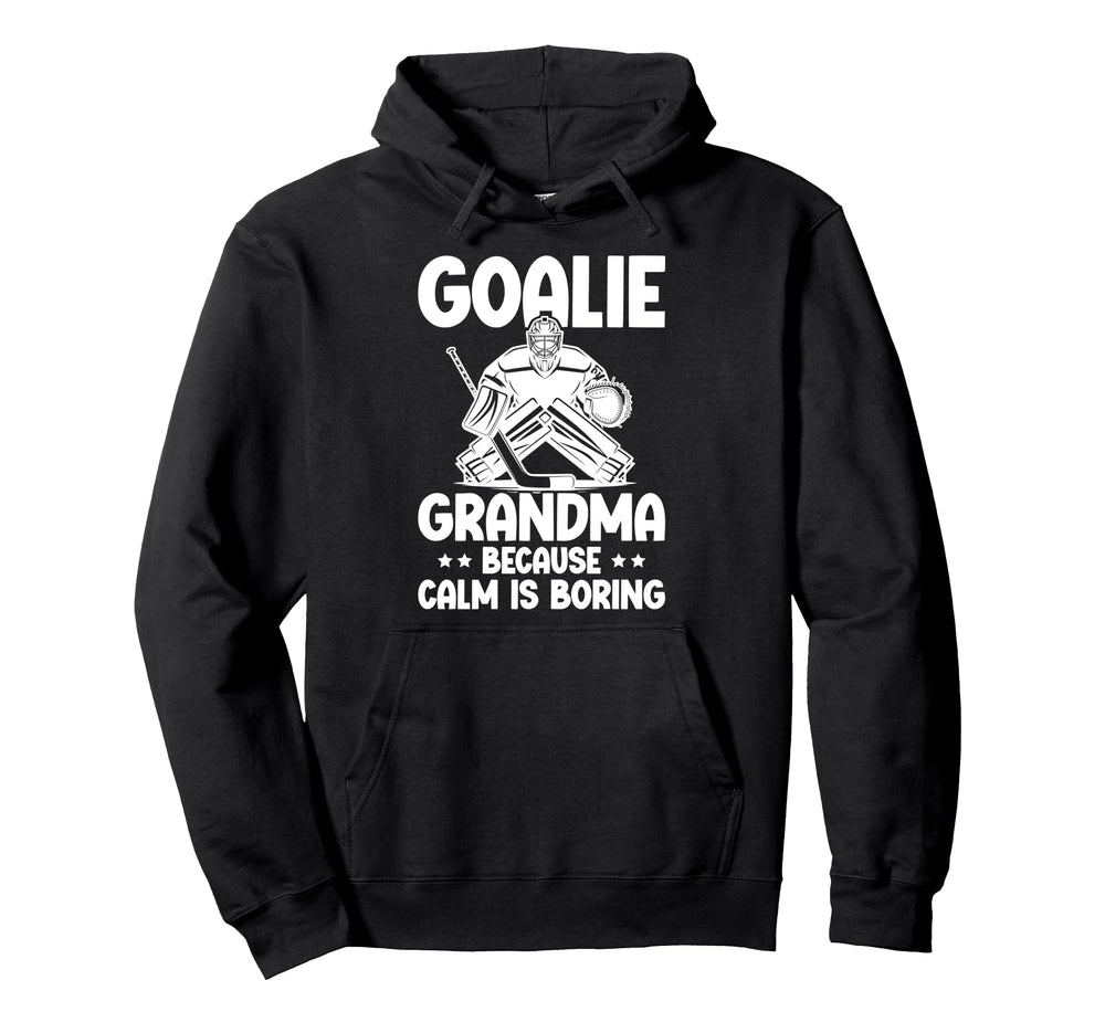 Funny Hockey Goalie Grandma Ice Hockey Hoodie - Unique Graphic for Adults