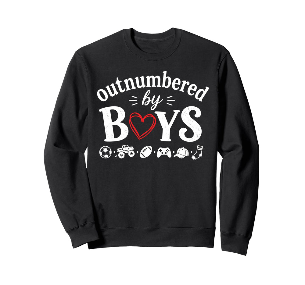 Outnumbered Funny Mom Soccer Sweatshirt - Custom Art Print for Adults
