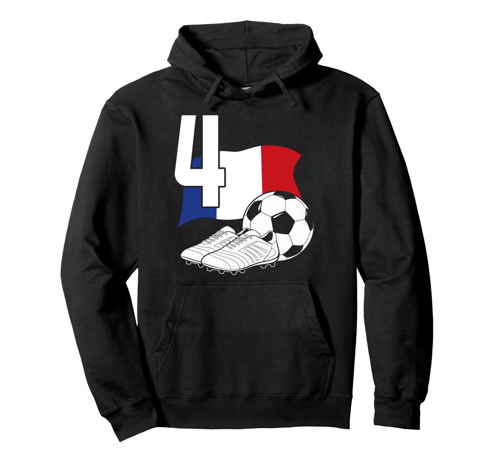 4 Soccer Birthday Gift Soccer Fan Hoodie - Minimalist Print for Adults
