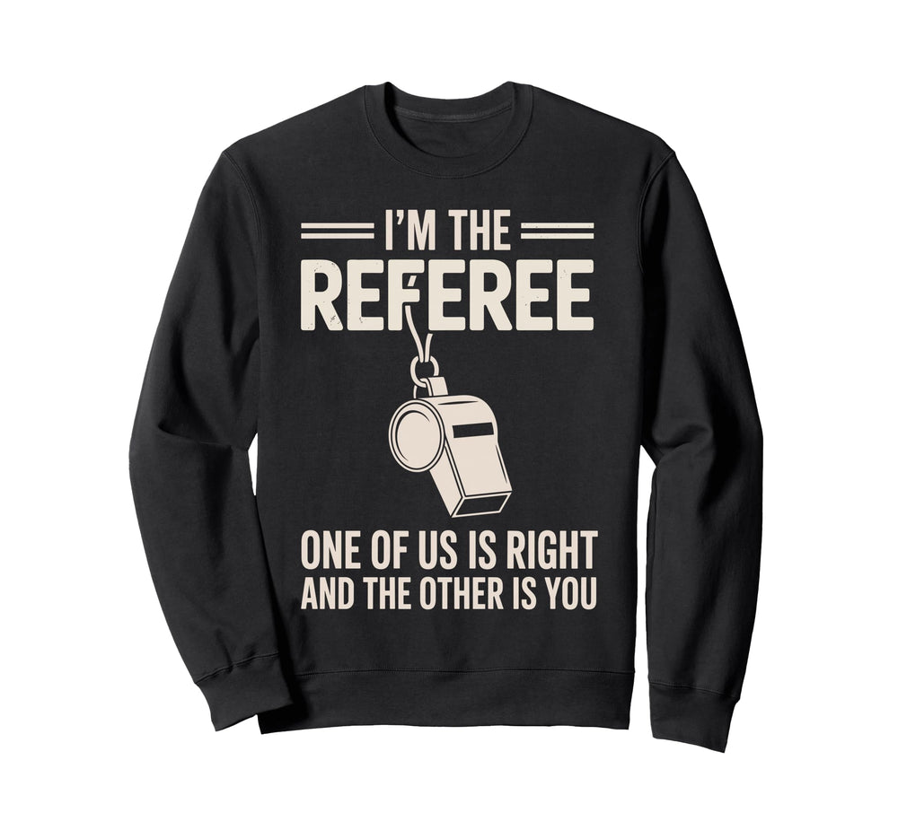 Funny Referee Art Soccer Football Sweatshirt - Minimalist Print for Adults