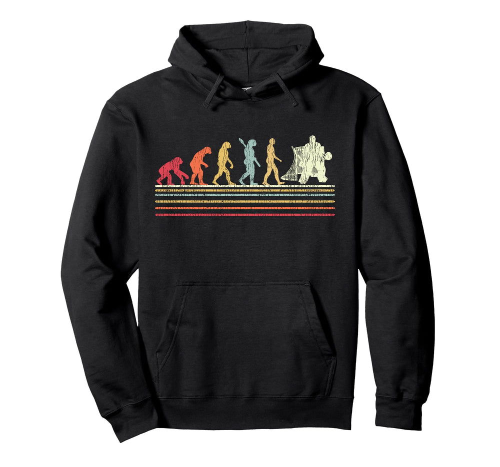 Ice Hockey Goalie Goalkeeper Evolution Hoodie - Unique Graphic Unisex