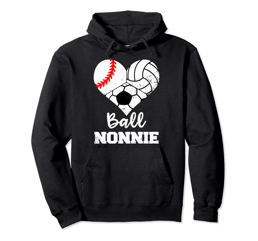 Ball Nonnie Heart Funny Baseball Hoodie - Streetwear Style Men Women