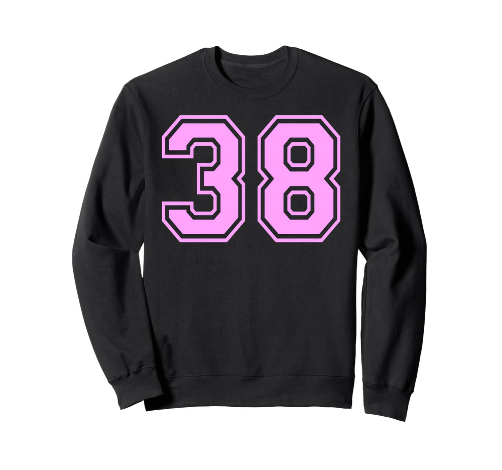 38 Number Thirty Eight Sports Sweatshirt - Aesthetic Graphic Men Women