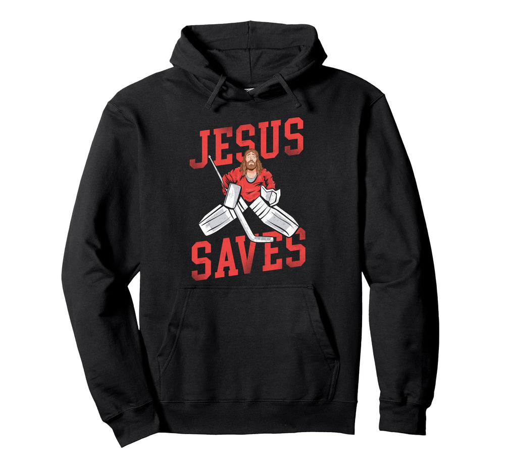 Ice Hockey Goalie Goalkeeper Jesus Hoodie - Streetwear Style Men Women