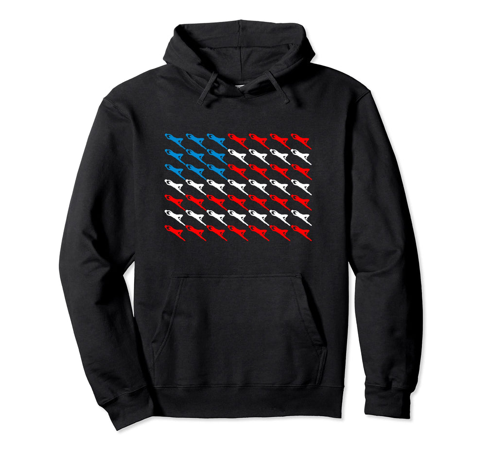 Soccer Goalie American Flag Independence Day Hoodie - Graphic Print Unisex