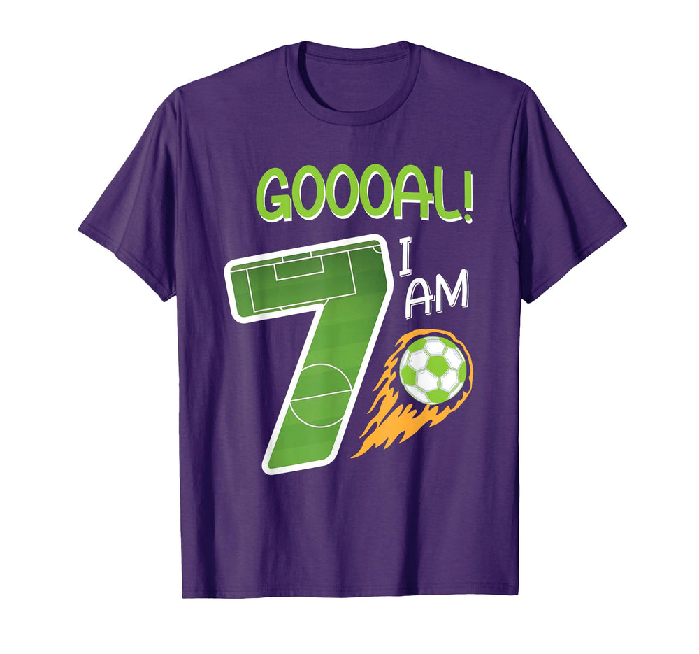 Soccer Im 7 Years Old Birthday T-Shirt - Fun Novelty Design Men Women