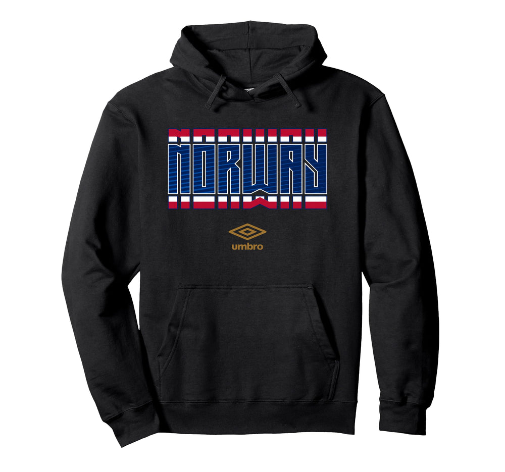 Umbro International Soccer Norway Stacked Hoodie - Graphic Print Men Women
