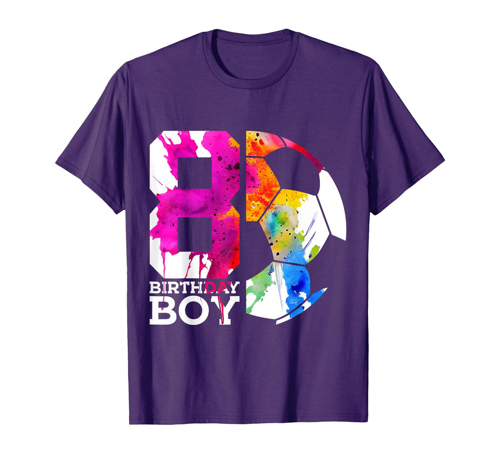 8 Birthday Soccer 8Th Birthday T-Shirt - Fun Novelty Design Men Women