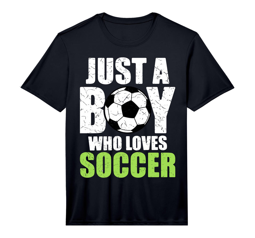 Just Who Loves Soccer Player Striker T-Shirt - Novelty Apparel for Adults