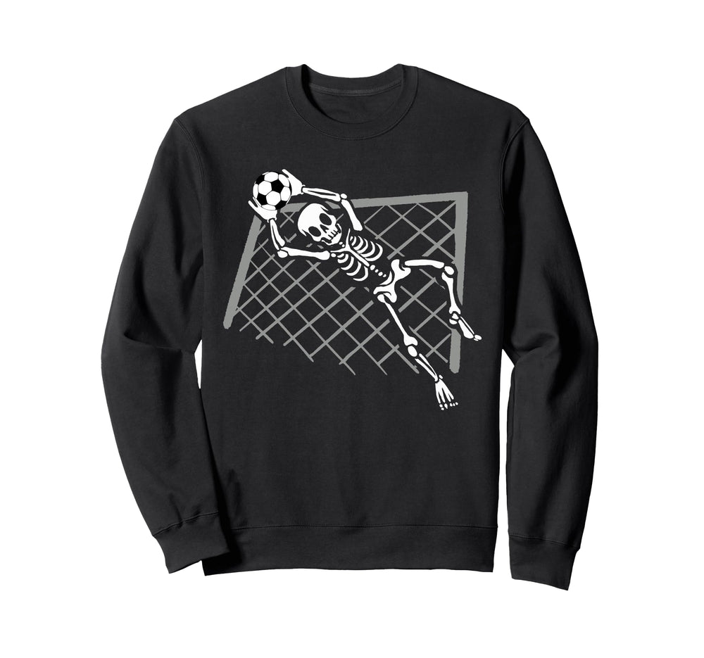 Skeleton Goalkeeper Soccer Goalie Sweatshirt - Graphic Print for Adults