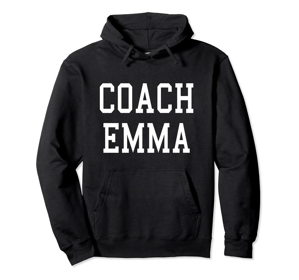 Coach Emma Custom Football Soccer Hoodie - Minimalist Print Unisex