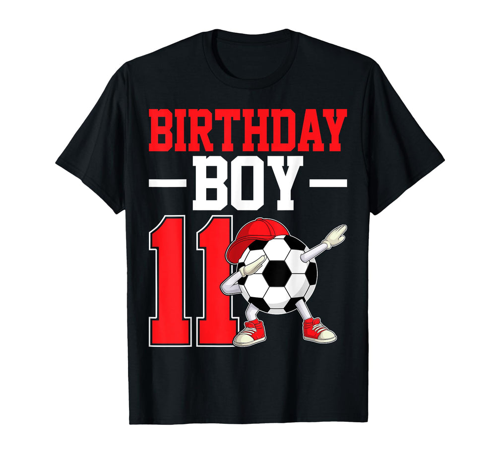 Birthday 11 Years Old Dabbing Soccer 11Th T-Shirt - Unique Graphic Unisex