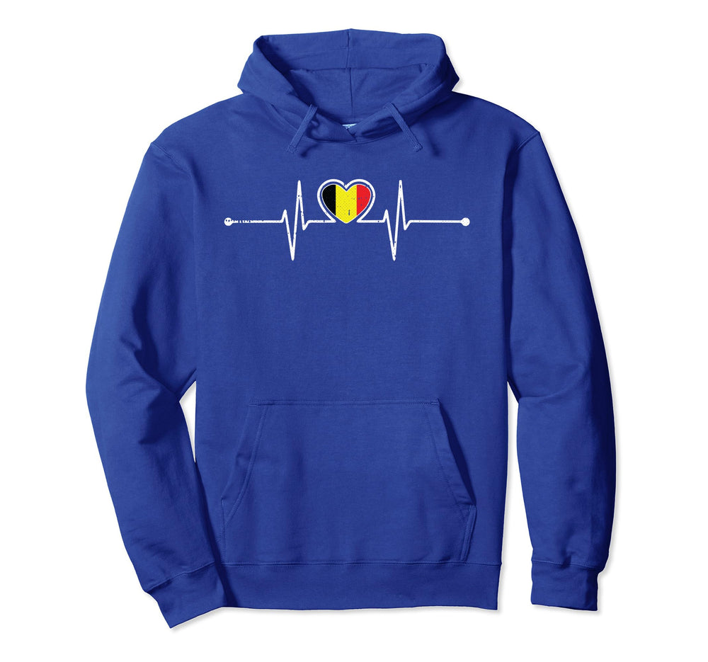 Belgium Soccer Heartbeat Belgie Hoodie - Aesthetic Graphic Men Women