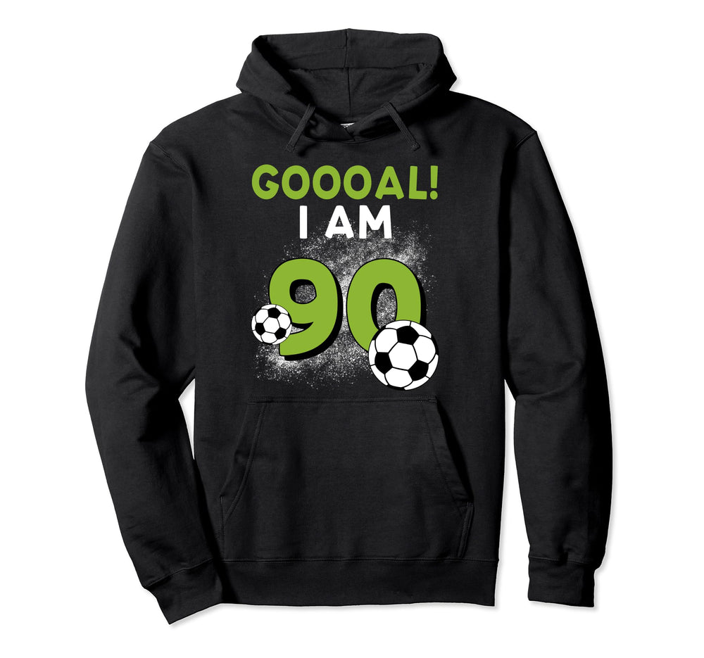 90Th Birthday Soccer Theme 90Year Hoodie - Casual Everyday Wear Men Women
