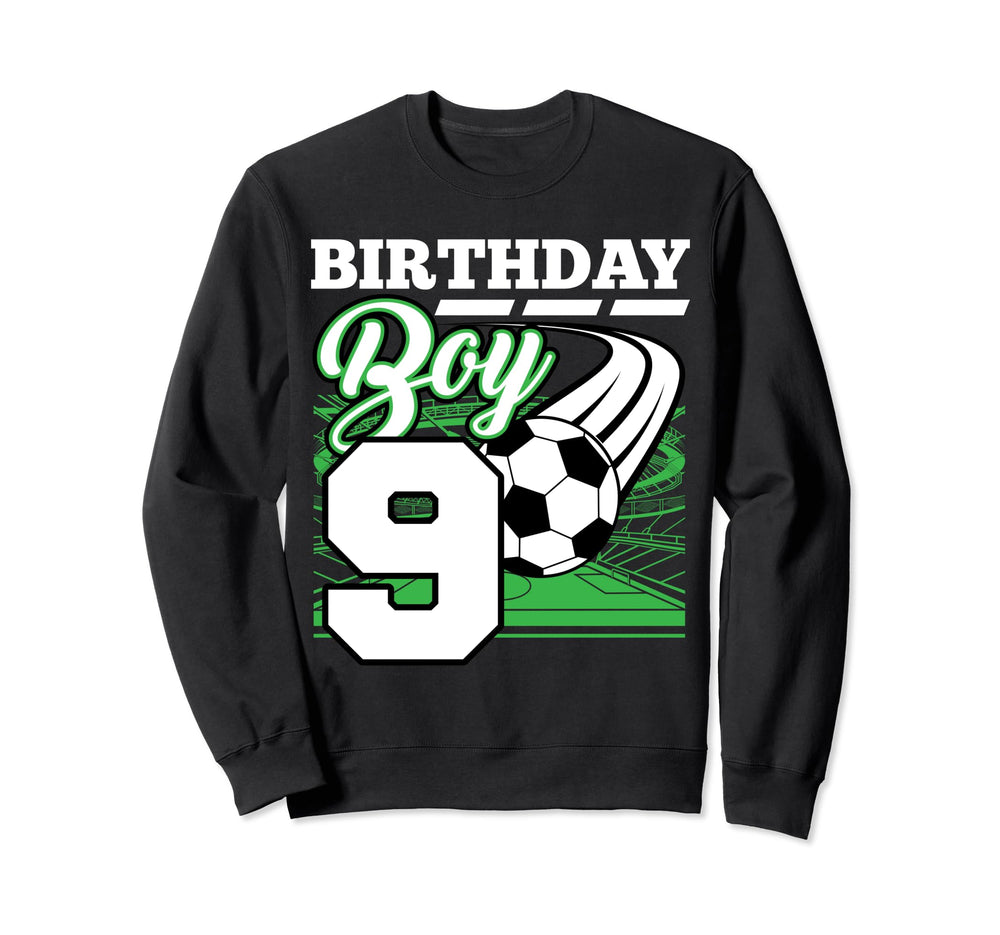 9Th Birthday Soccer Birthday Party 9 Sweatshirt - Graphic Print Unisex
