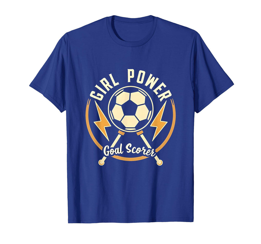 Power Goal Scorer Soccer T-Shirt - Custom Art Print for Adults