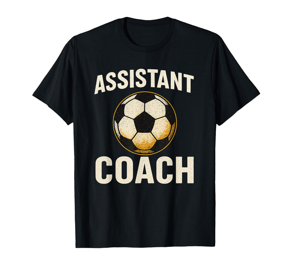 Assistant Soccer Coach Distressed Ball T-Shirt - Streetwear Style Men Women
